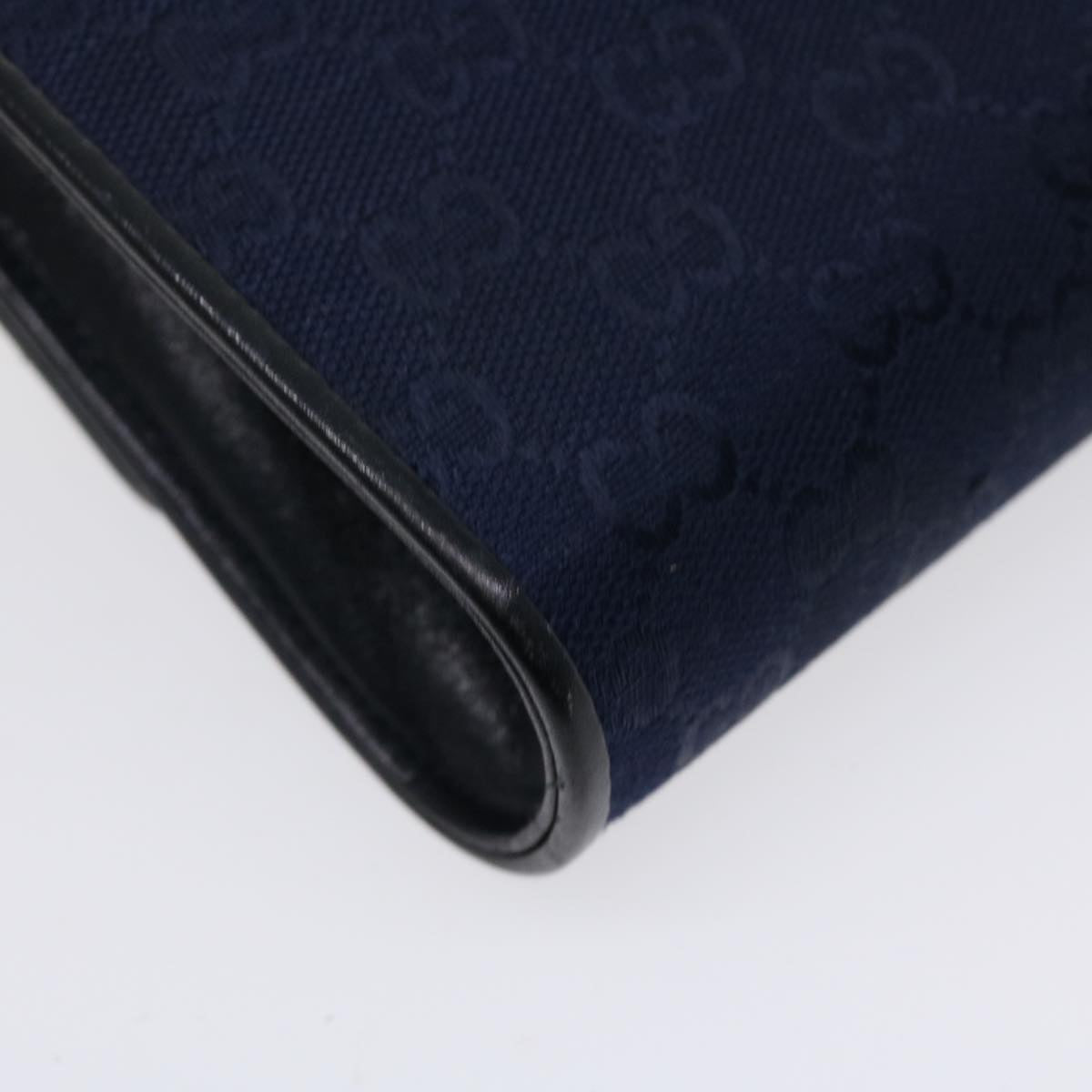 GUCCI GG Canvas Shoulder Bag Navy Auth bs3831