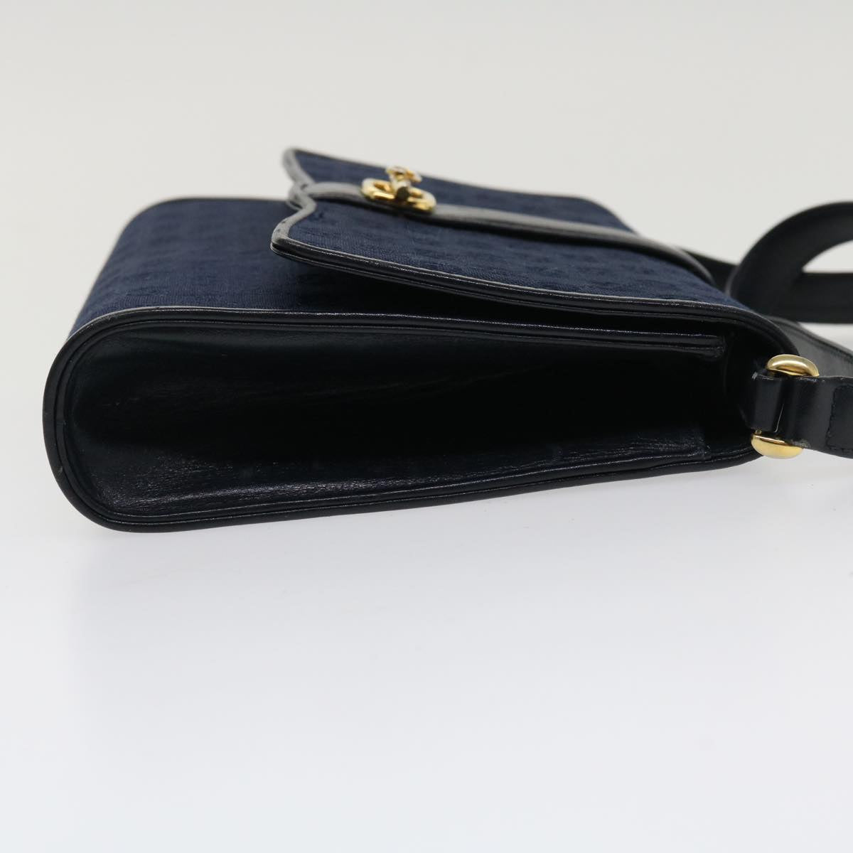 GUCCI GG Canvas Shoulder Bag Navy Auth bs3831