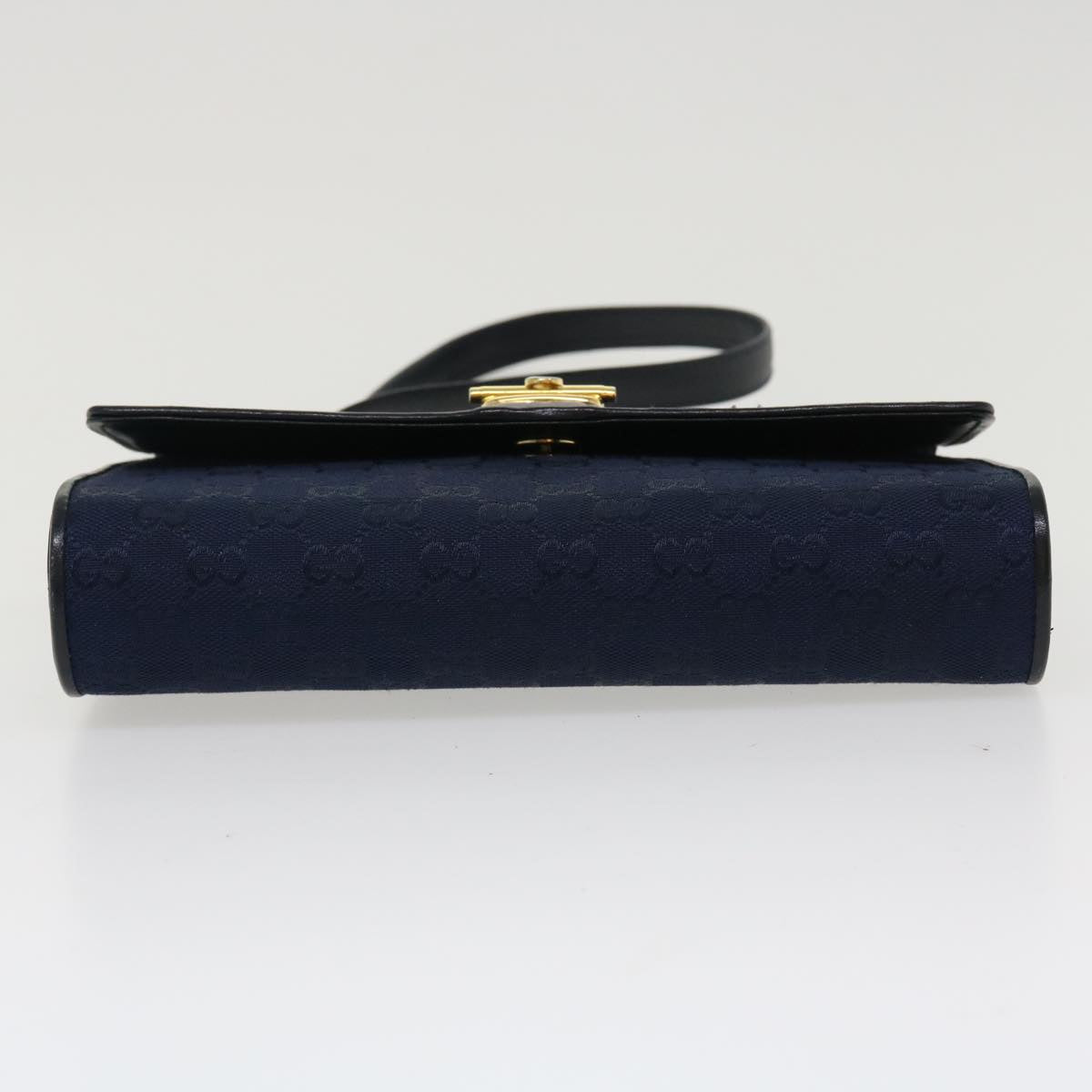 GUCCI GG Canvas Shoulder Bag Navy Auth bs3831