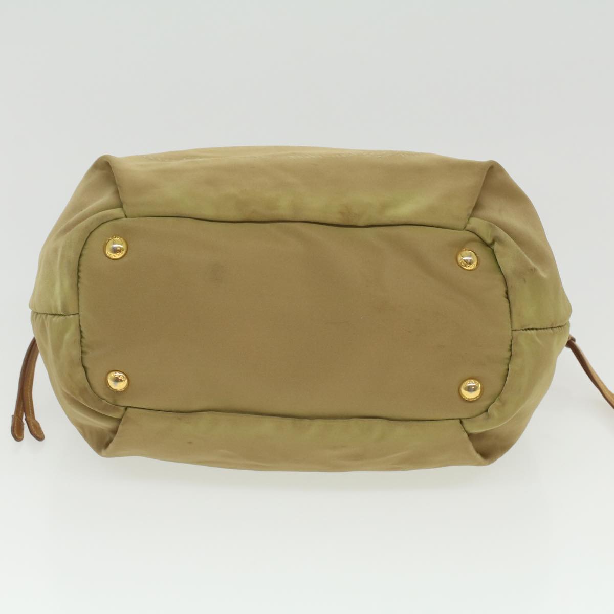 PRADA Shoulder Bag Nylon Khaki Auth bs3848