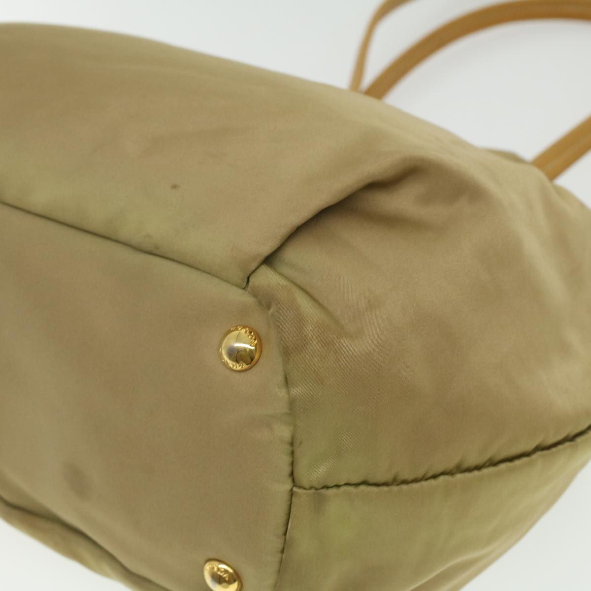 PRADA Shoulder Bag Nylon Khaki Auth bs3848