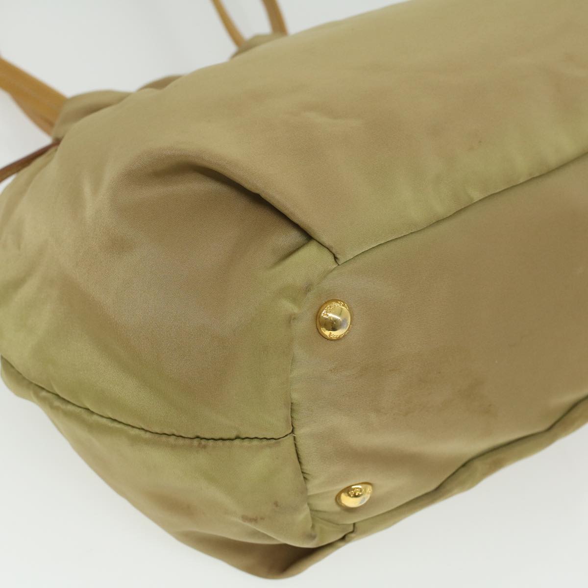PRADA Shoulder Bag Nylon Khaki Auth bs3848