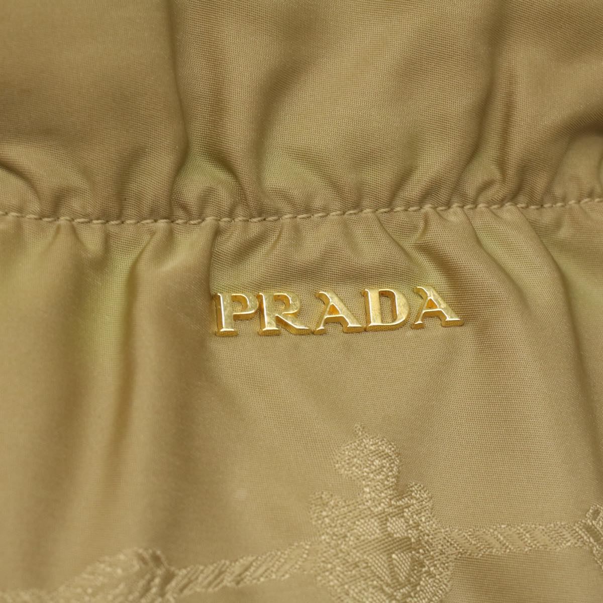 PRADA Shoulder Bag Nylon Khaki Auth bs3848