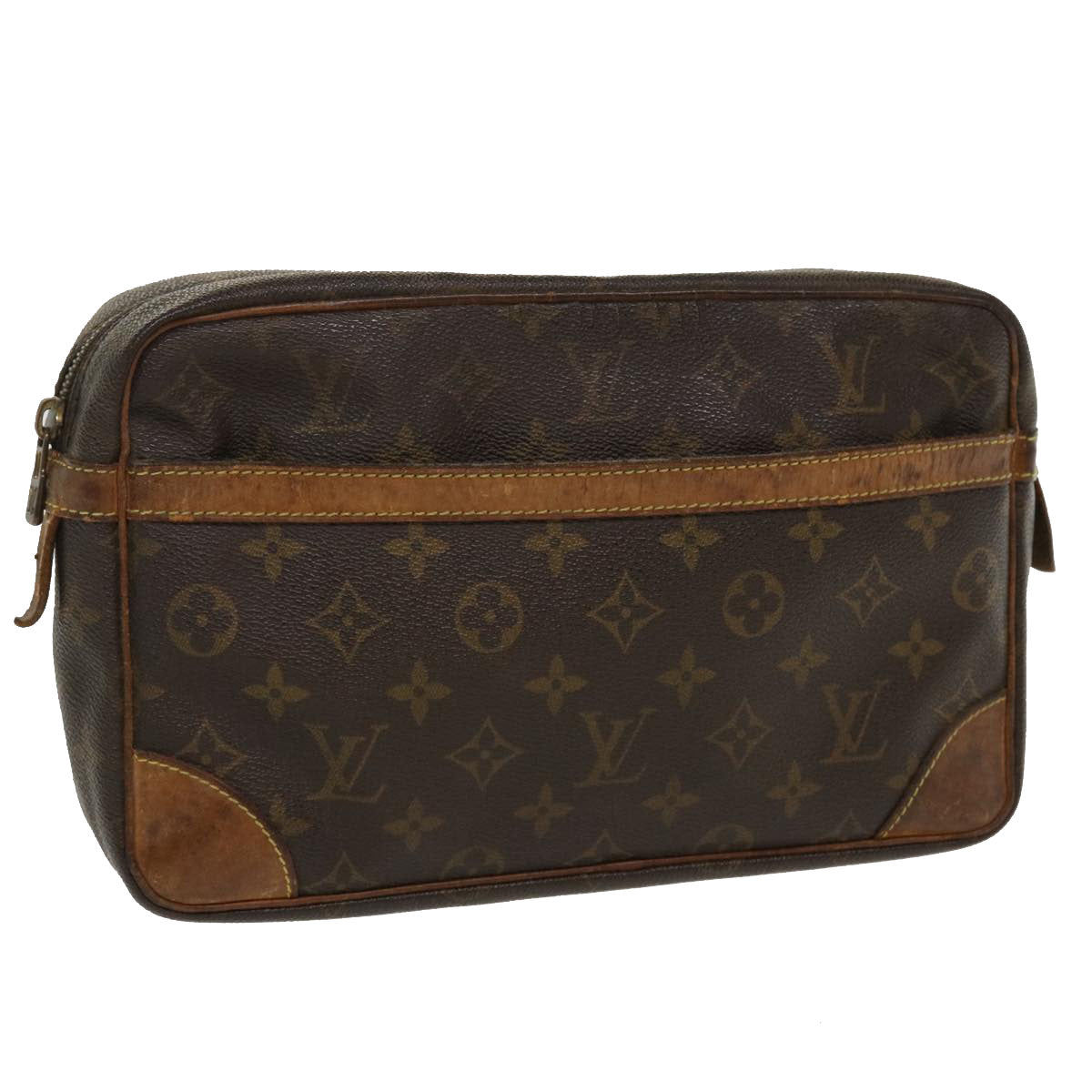 LOUIS VUITTON Monogram Compiegne 28 Clutch Bag M51845 LV Auth bs3899