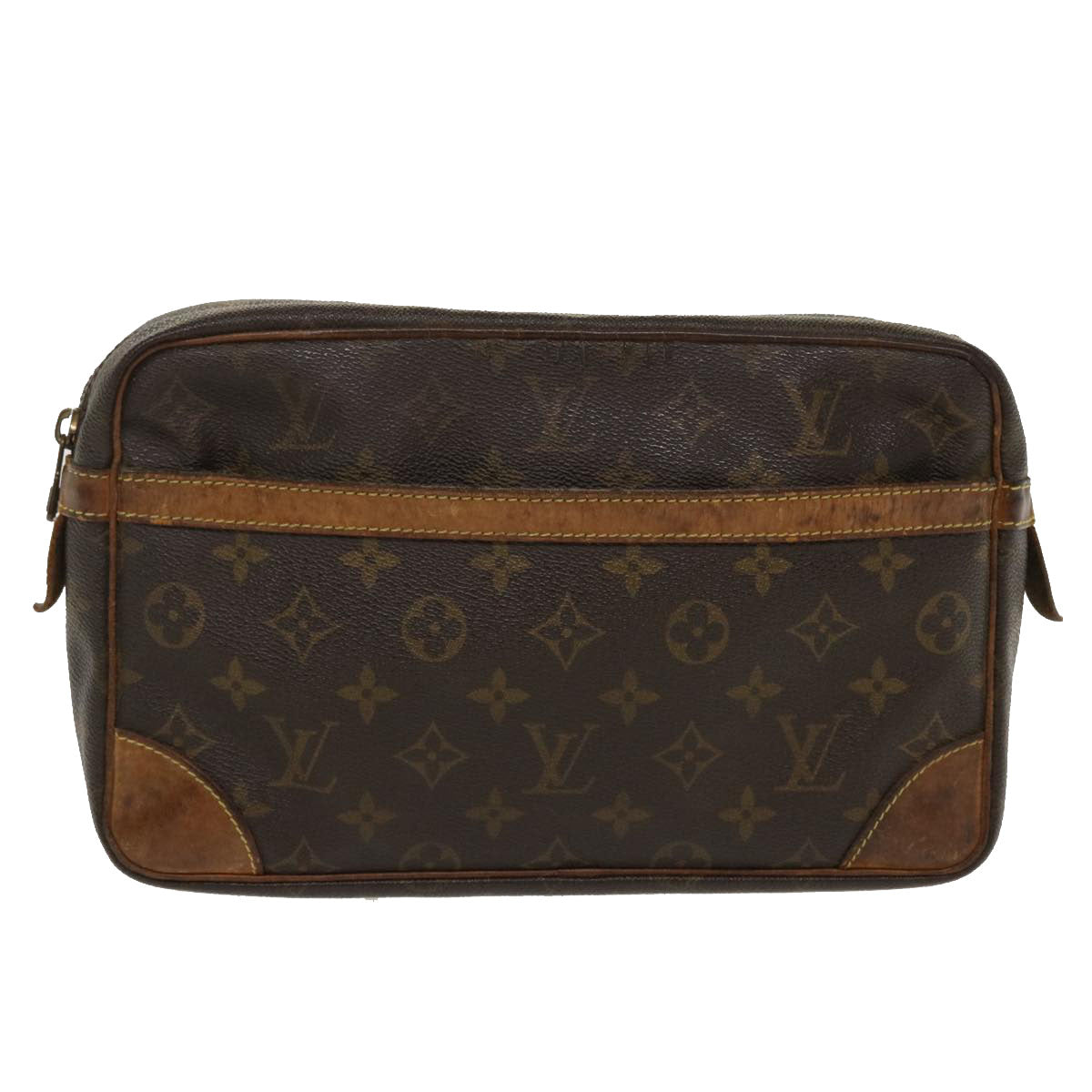 LOUIS VUITTON Monogram Compiegne 28 Clutch Bag M51845 LV Auth bs3899