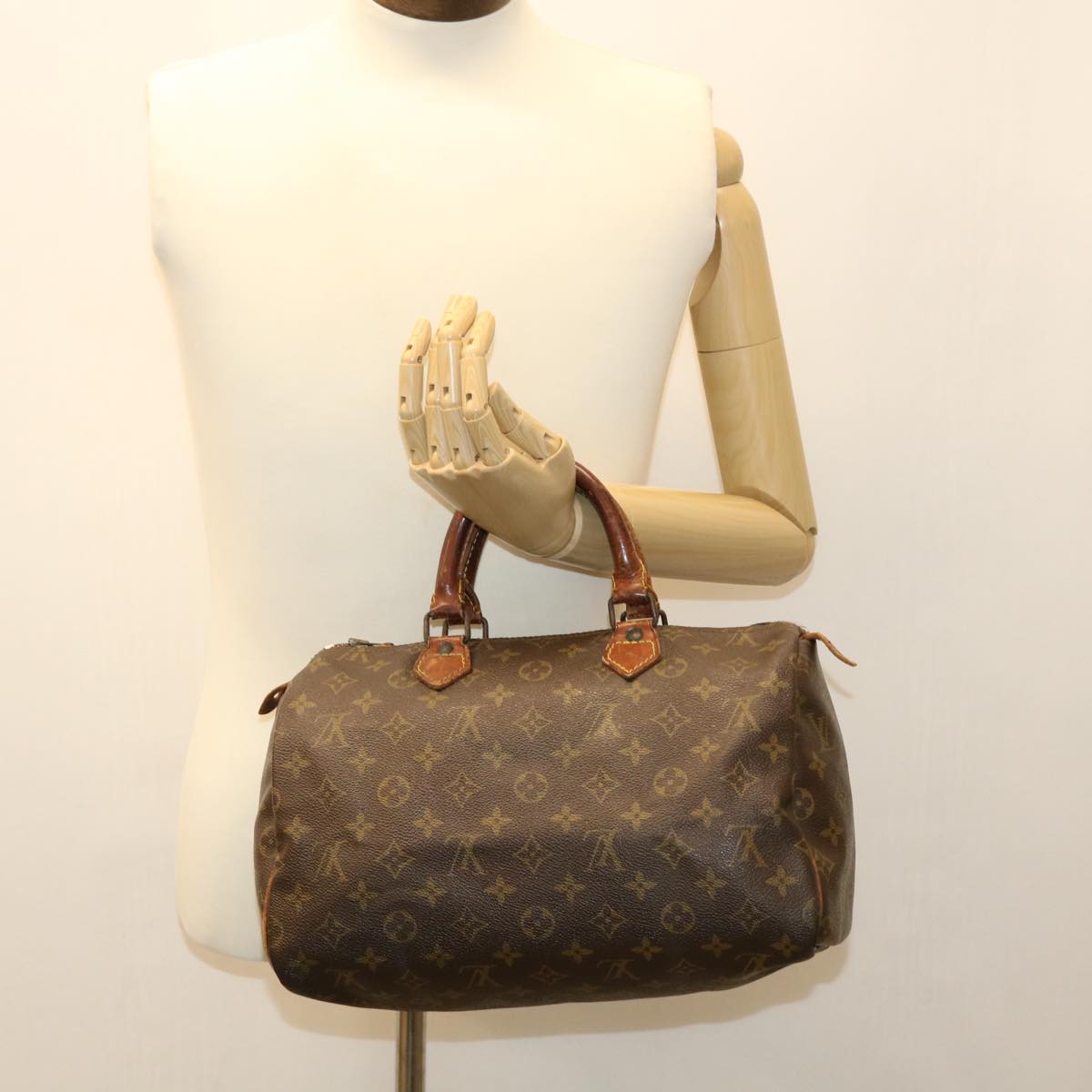 LOUIS VUITTON Monogram Speedy 30 Hand Bag M41526 LV Auth bs3928