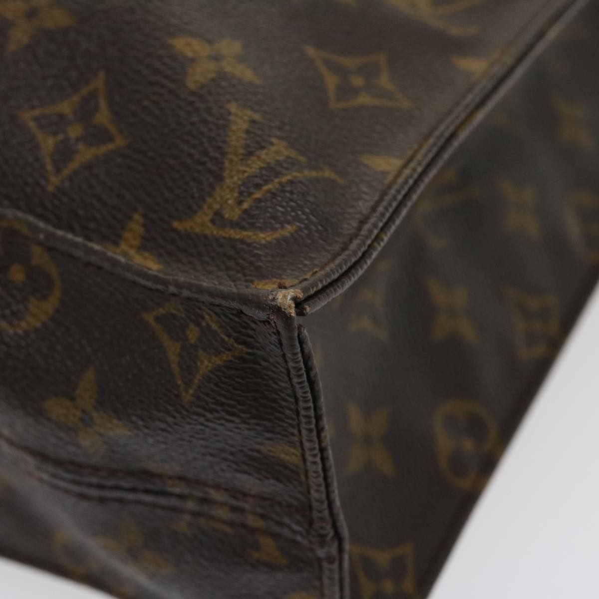 LOUIS VUITTON Monogram Sac Plat Hand Bag M51140 LV Auth bs3956