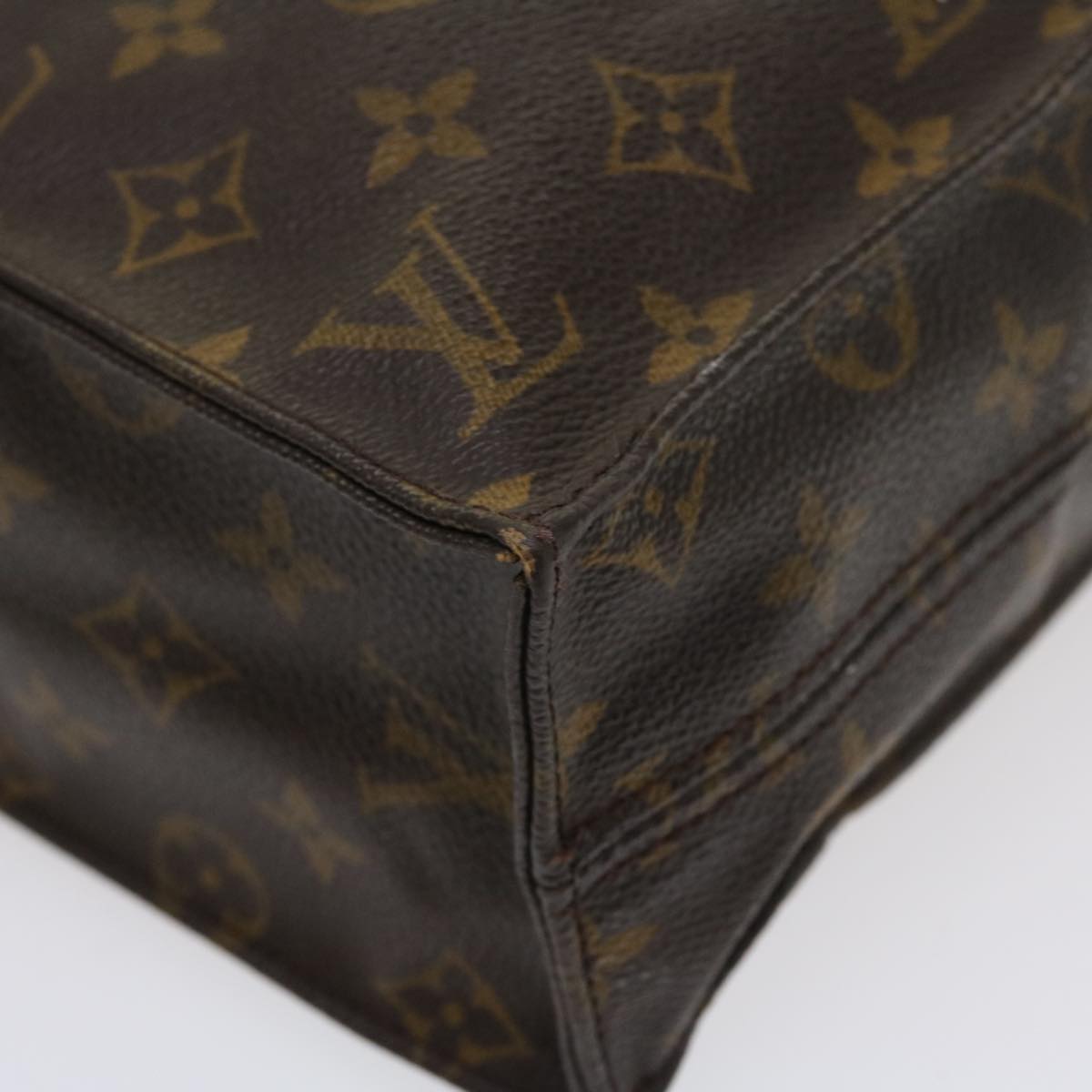 LOUIS VUITTON Monogram Sac Plat Hand Bag M51140 LV Auth bs3956