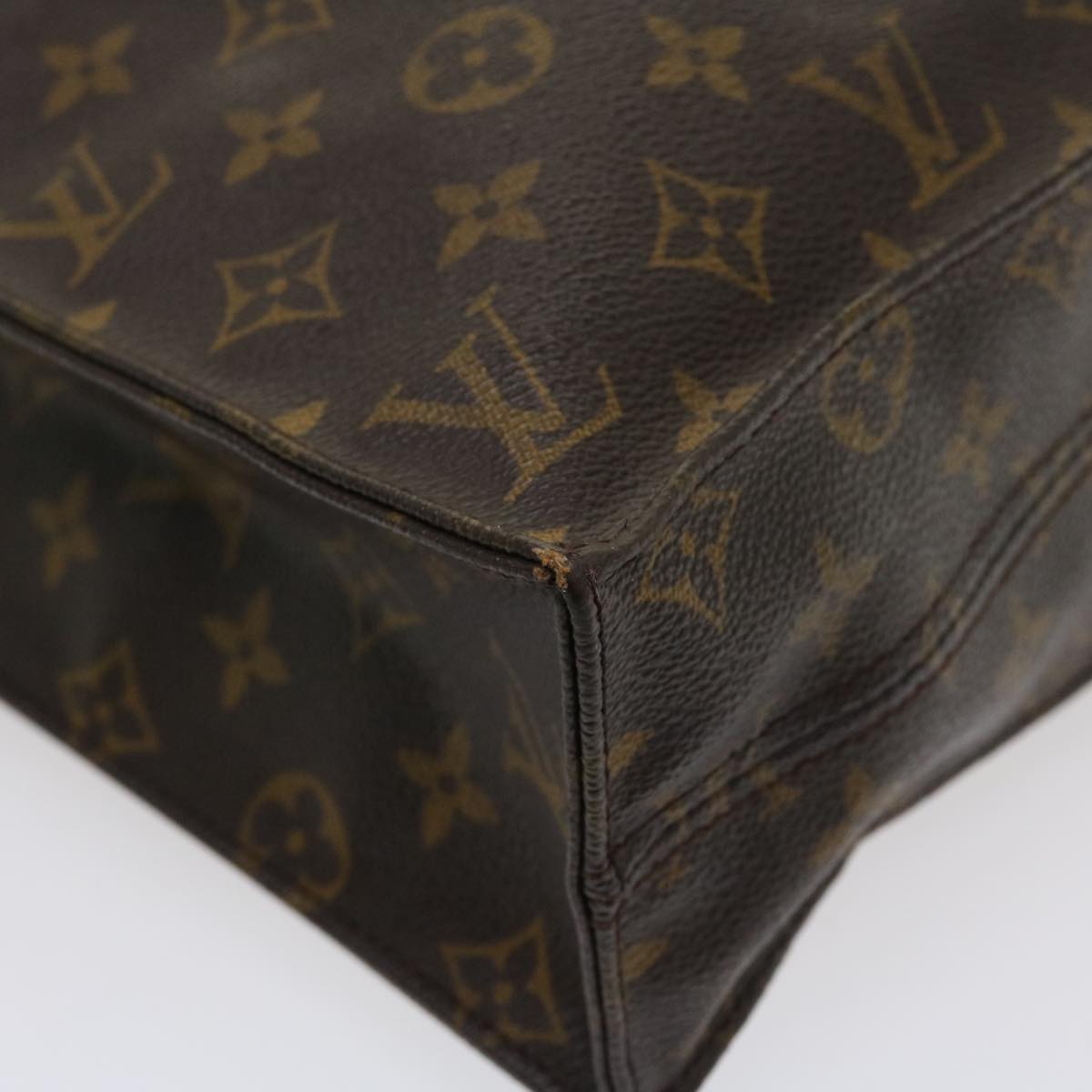 LOUIS VUITTON Monogram Sac Plat Hand Bag M51140 LV Auth bs3956