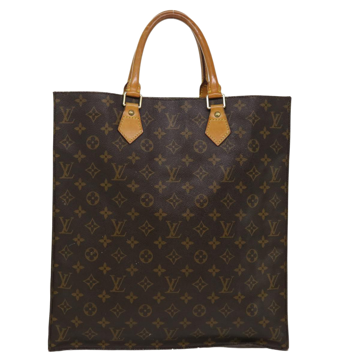 LOUIS VUITTON Monogram Sac Plat Hand Bag M51140 LV Auth bs3956 - 0