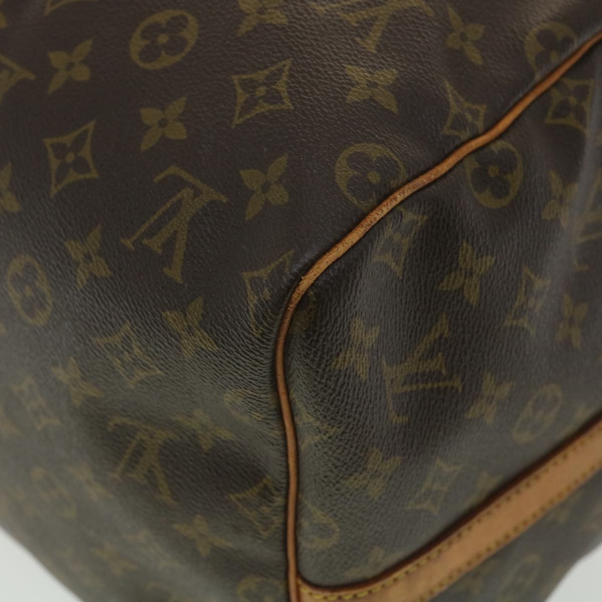 LOUIS VUITTON Monogram Keepall Bandouliere 55 Boston Bag M41414 LV Auth bs4003