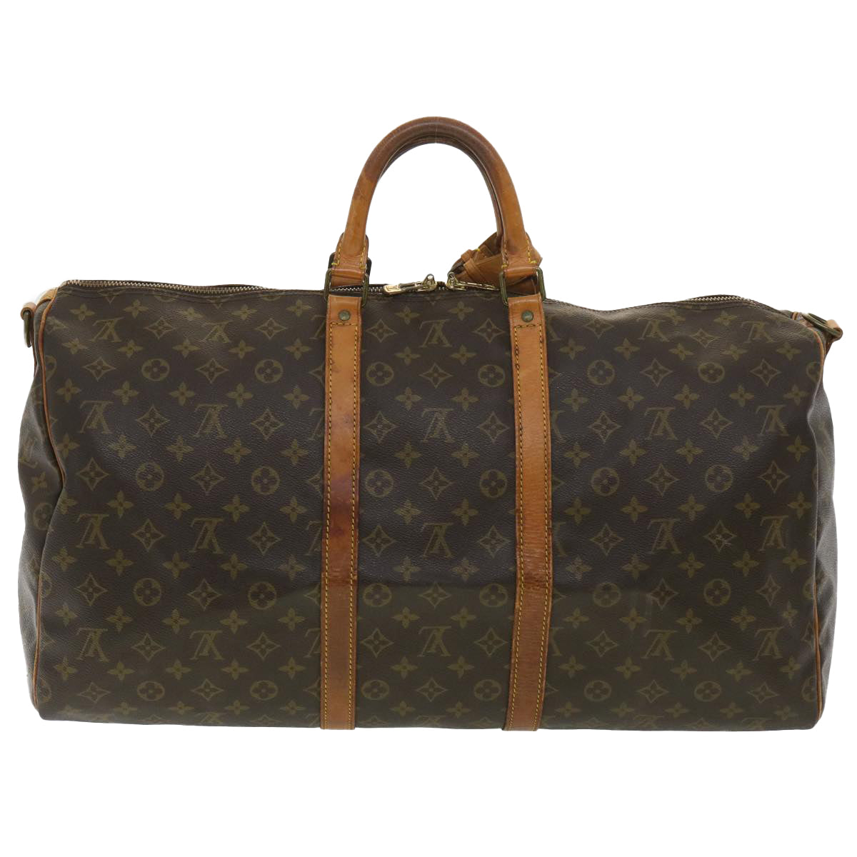 LOUIS VUITTON Monogram Keepall Bandouliere 55 Boston Bag M41414 LV Auth bs4003