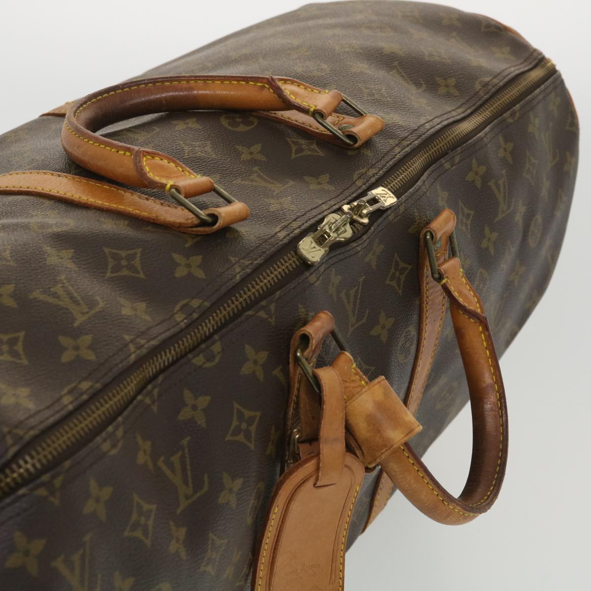 LOUIS VUITTON Monogram Keepall Bandouliere 55 Boston Bag M41414 LV Auth bs4003