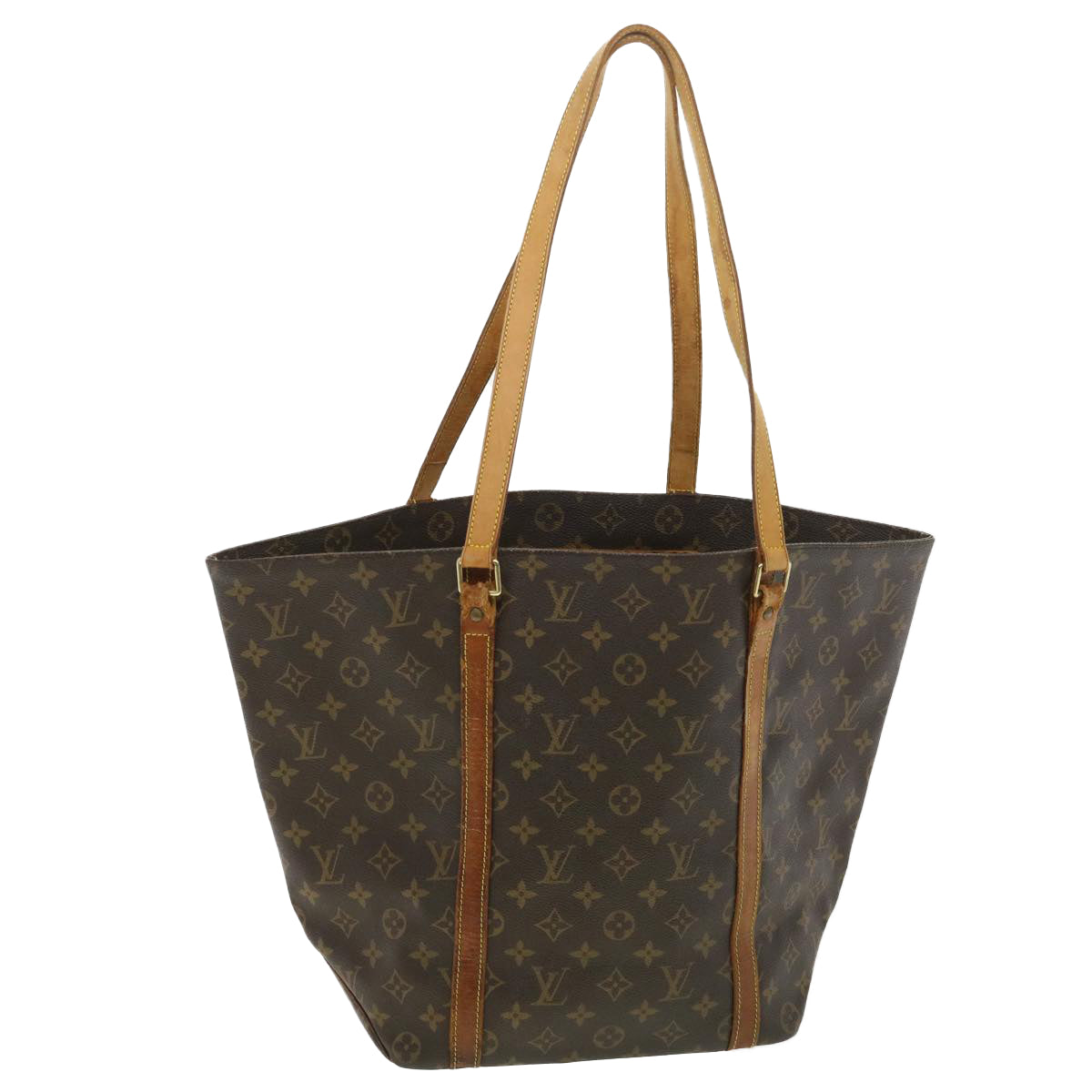 LOUIS VUITTON Monogram Sac Shopping Tote Bag M51108 LV Auth bs4004