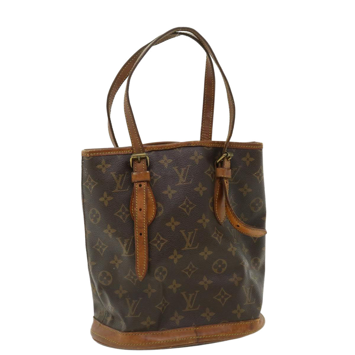 LOUIS VUITTON Monogram Bucket PM Shoulder Bag Vintage M42238 LV Auth bs4042