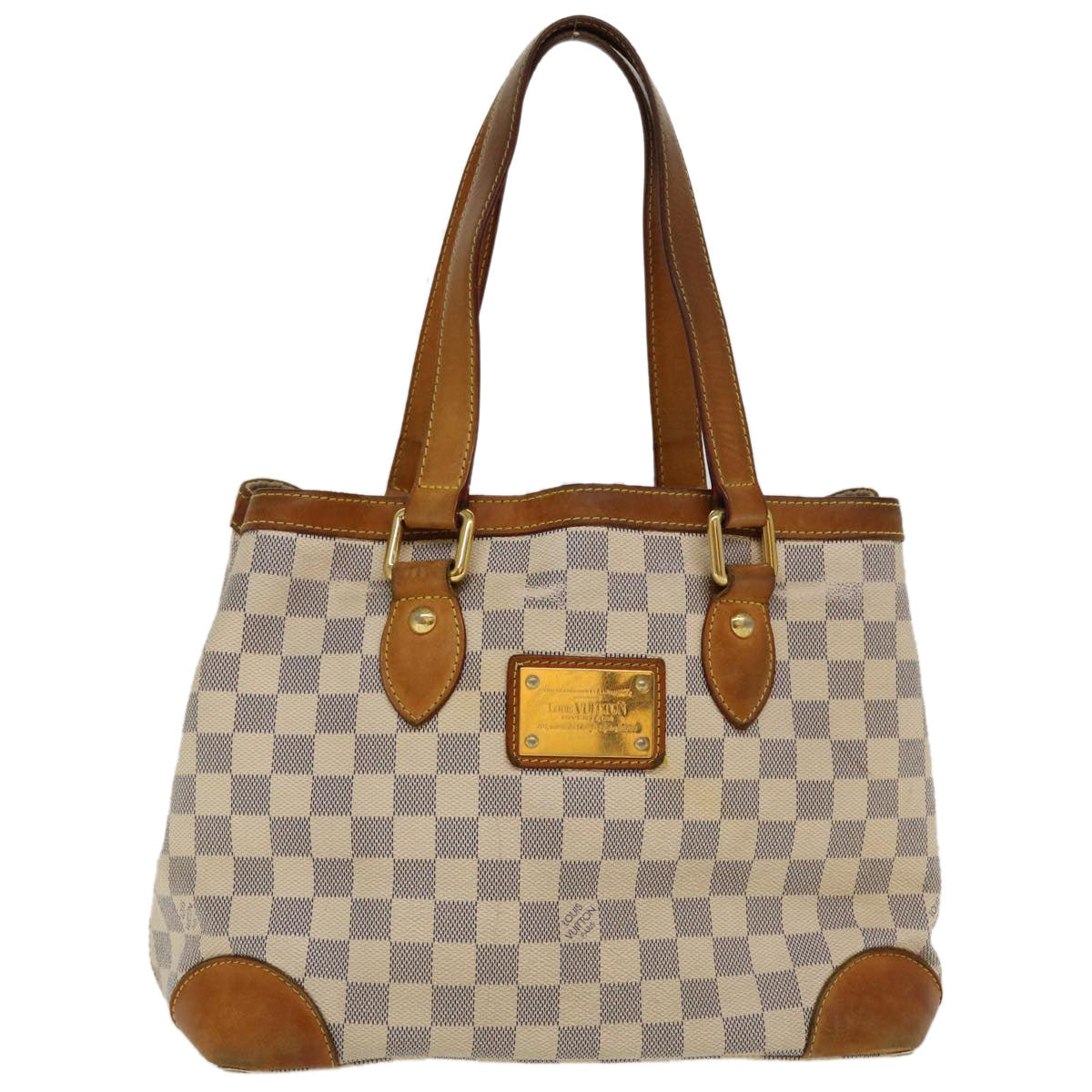 LOUIS VUITTON Damier Azur Hampstead PM Tote Bag N51207 LV Auth bs4078