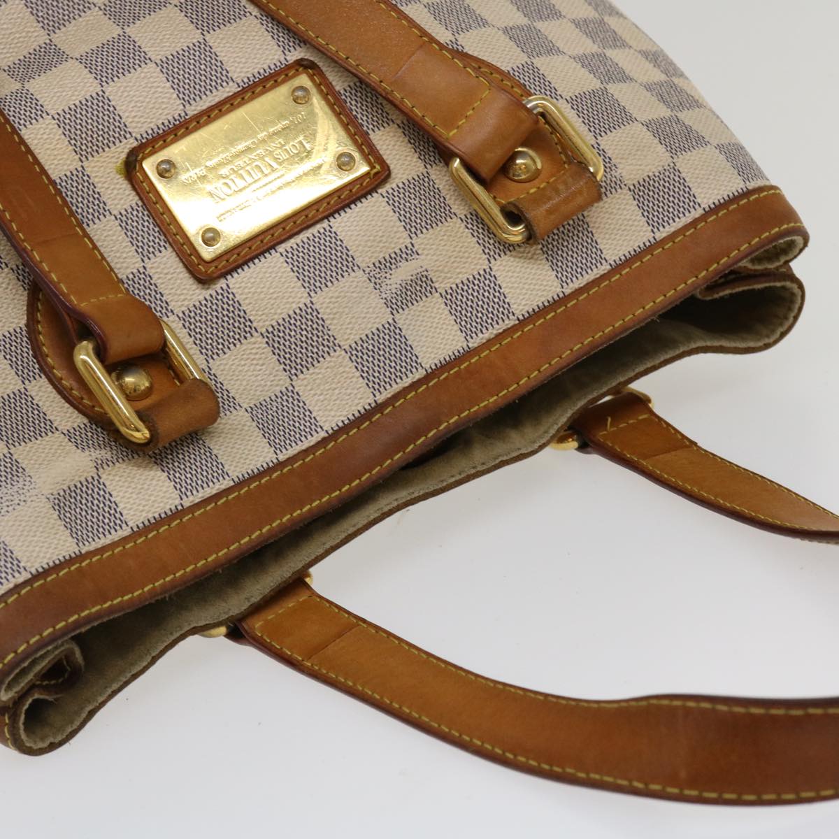 LOUIS VUITTON Damier Azur Hampstead PM Tote Bag N51207 LV Auth bs4078