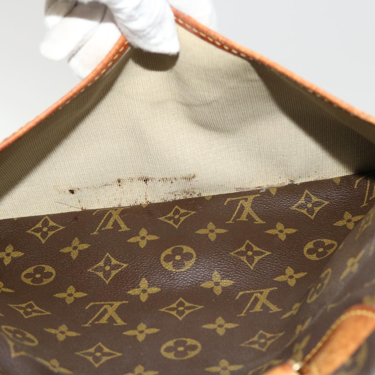 LOUIS VUITTON Monogram Deauville Hand Bag M47270 LV Auth bs4082