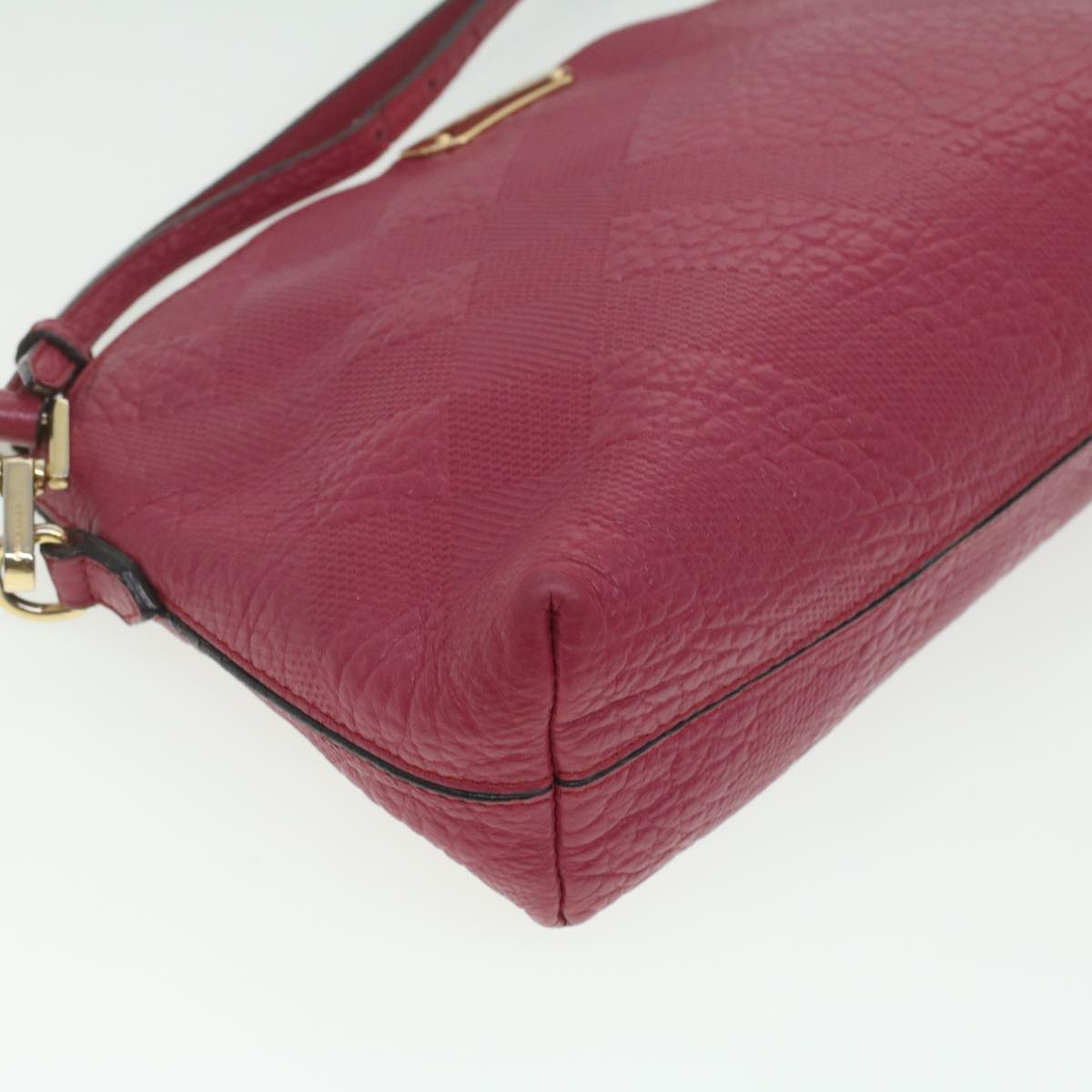 BURBERRY Shoulder Bag Leather Pink Auth bs4092