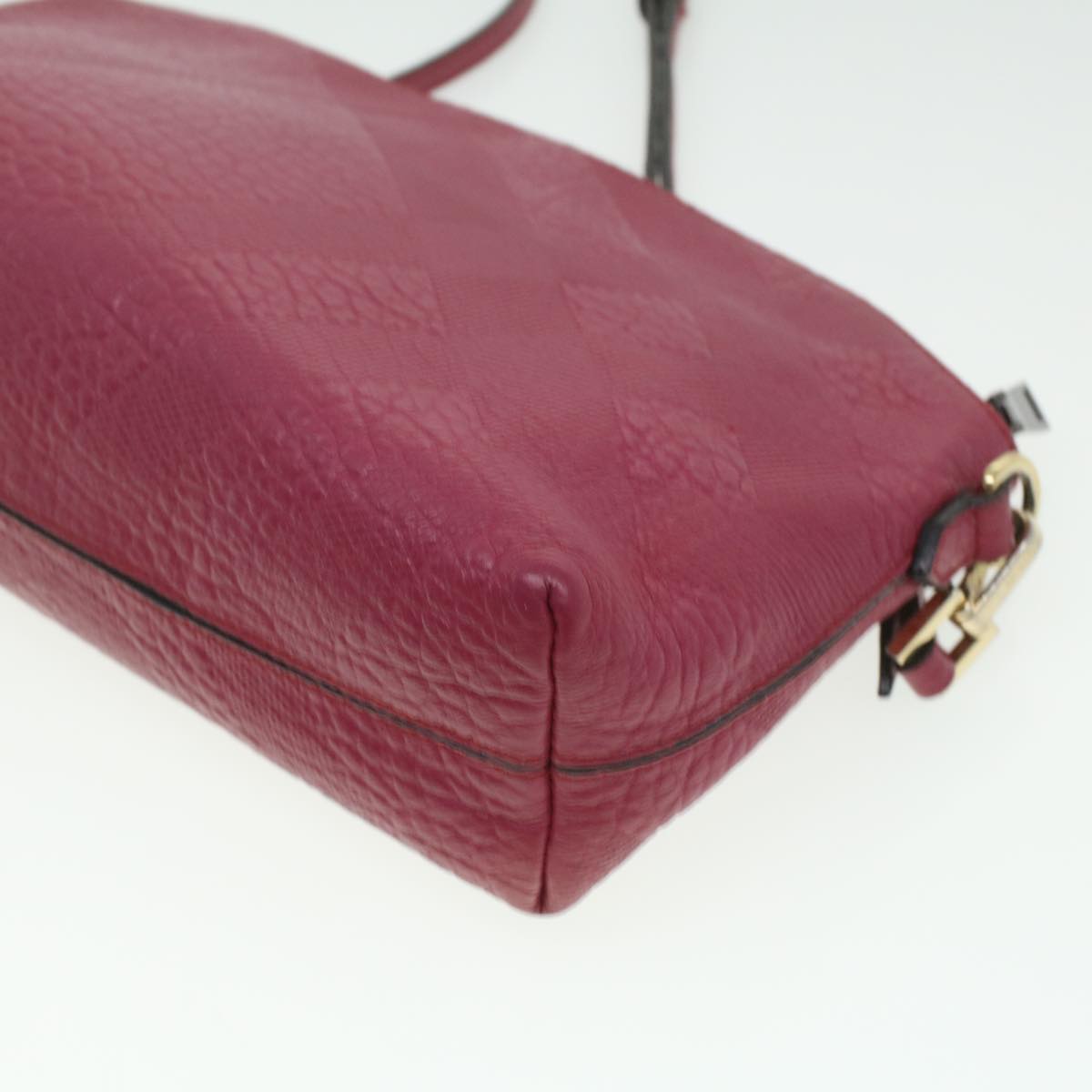 BURBERRY Shoulder Bag Leather Pink Auth bs4092