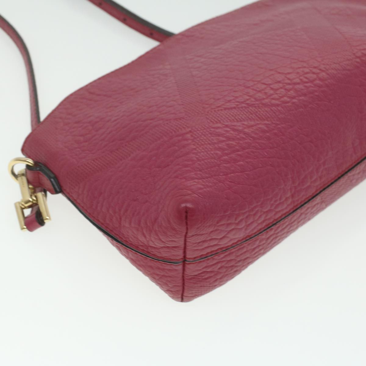 BURBERRY Shoulder Bag Leather Pink Auth bs4092