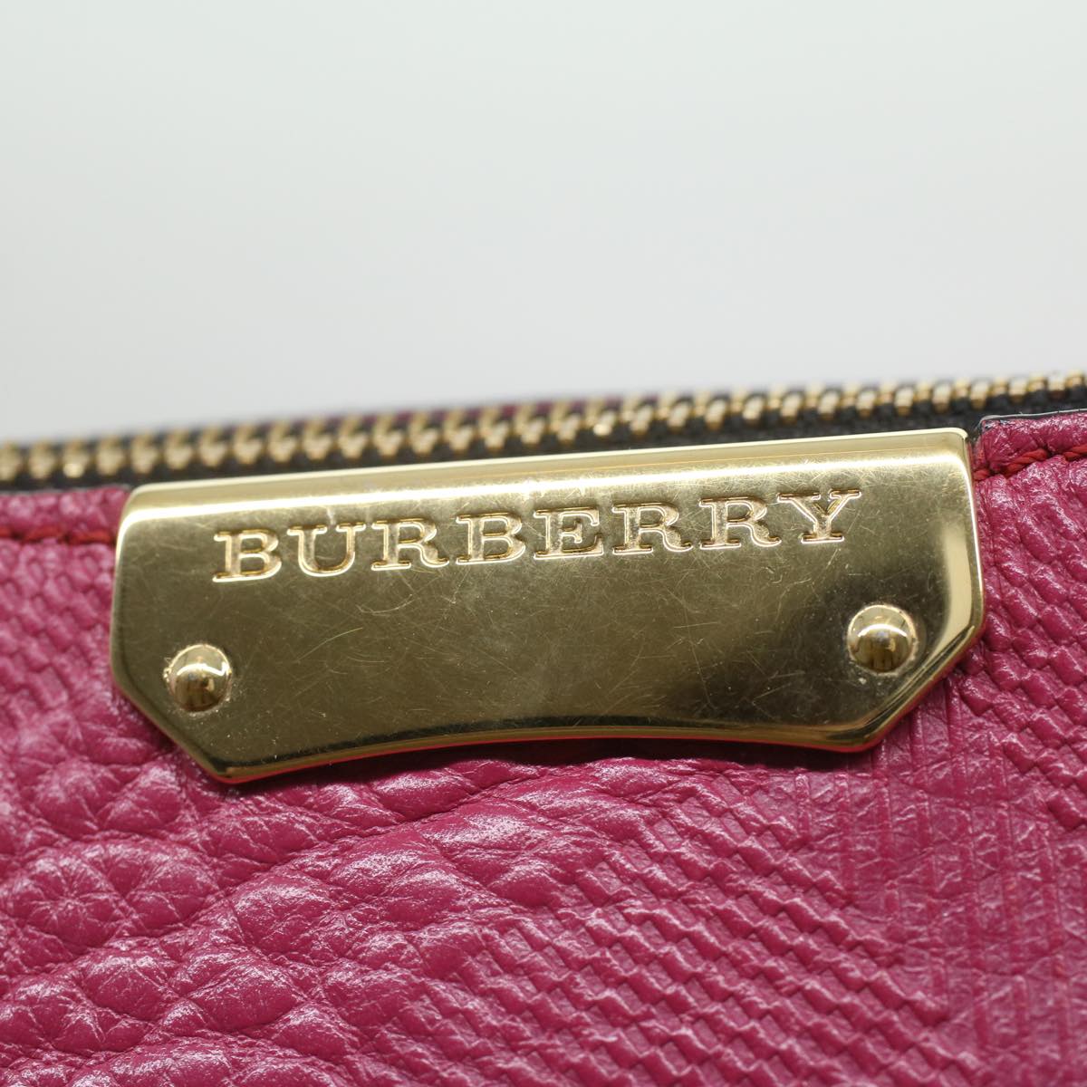 BURBERRY Shoulder Bag Leather Pink Auth bs4092