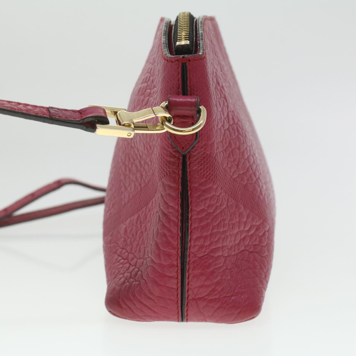 BURBERRY Shoulder Bag Leather Pink Auth bs4092