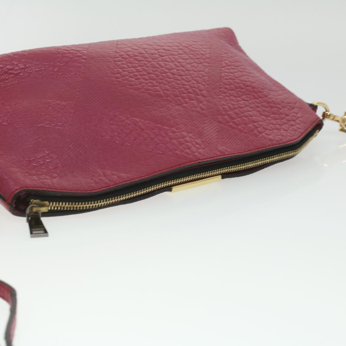 BURBERRY Shoulder Bag Leather Pink Auth bs4092