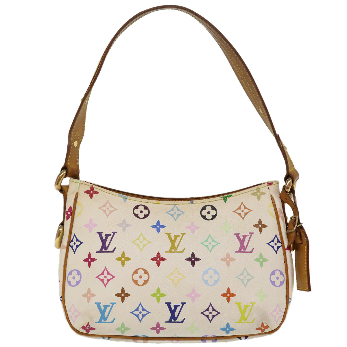 LOUIS VUITTON Monogram Multicolor Lodge PM Shoulder Bag White M40053 Auth bs4127