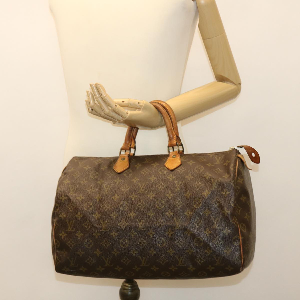 LOUIS VUITTON Monogram Speedy 40 Hand Bag M41522 LV Auth bs4163