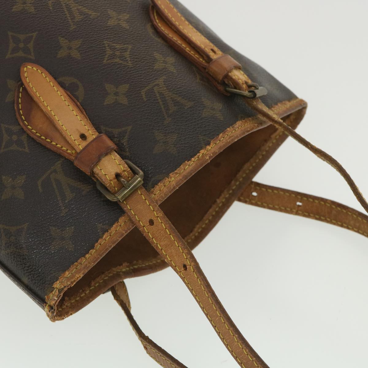 LOUIS VUITTON Monogram Bucket PM Shoulder Bag Vintage M42238 LV Auth bs4210