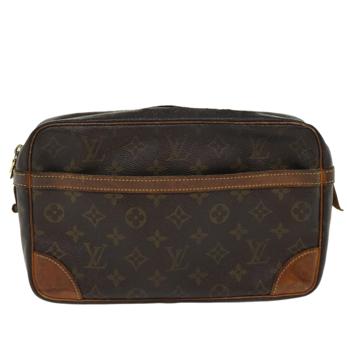 LOUIS VUITTON Monogram Compiegne 28 Clutch Bag M51845 LV Auth bs4242