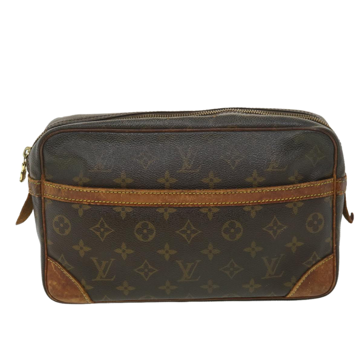 LOUIS VUITTON Monogram Compiegne 28 Clutch Bag M51845 LV Auth bs4248