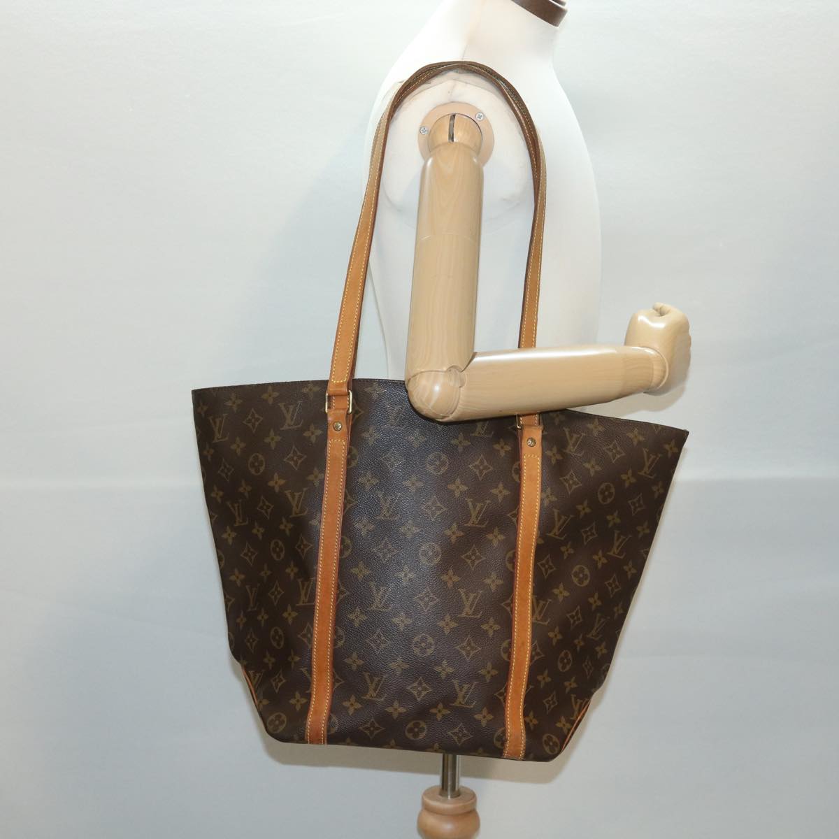 LOUIS VUITTON Monogram Sac Shopping Tote Bag M51108 LV Auth bs4255