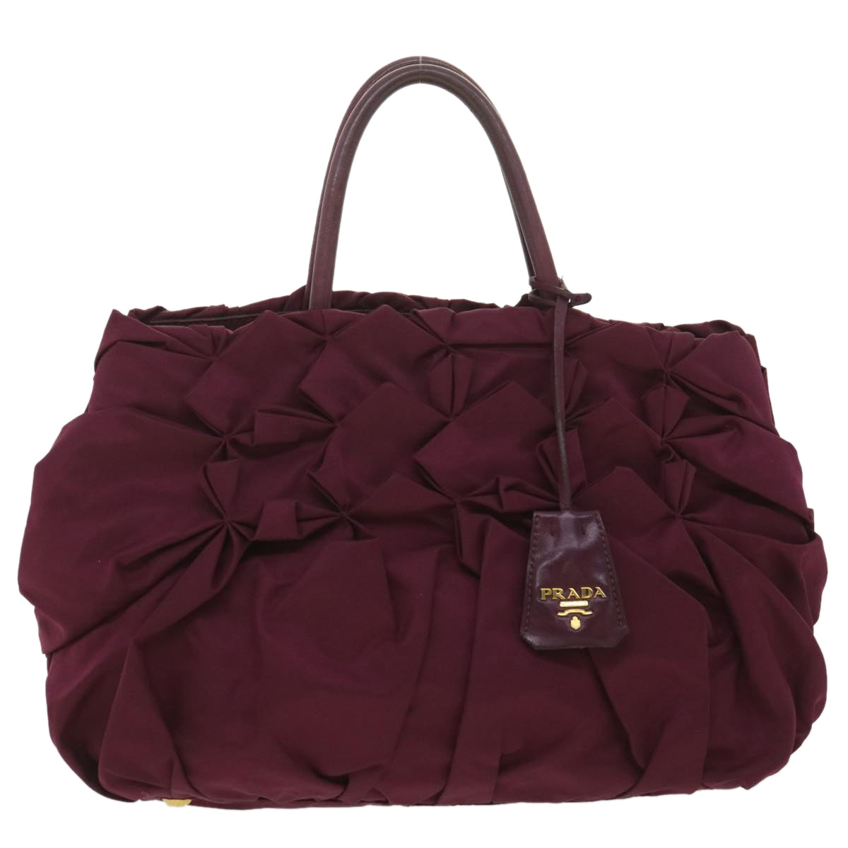 PRADA Hand Bag Nylon Purple Auth bs4263