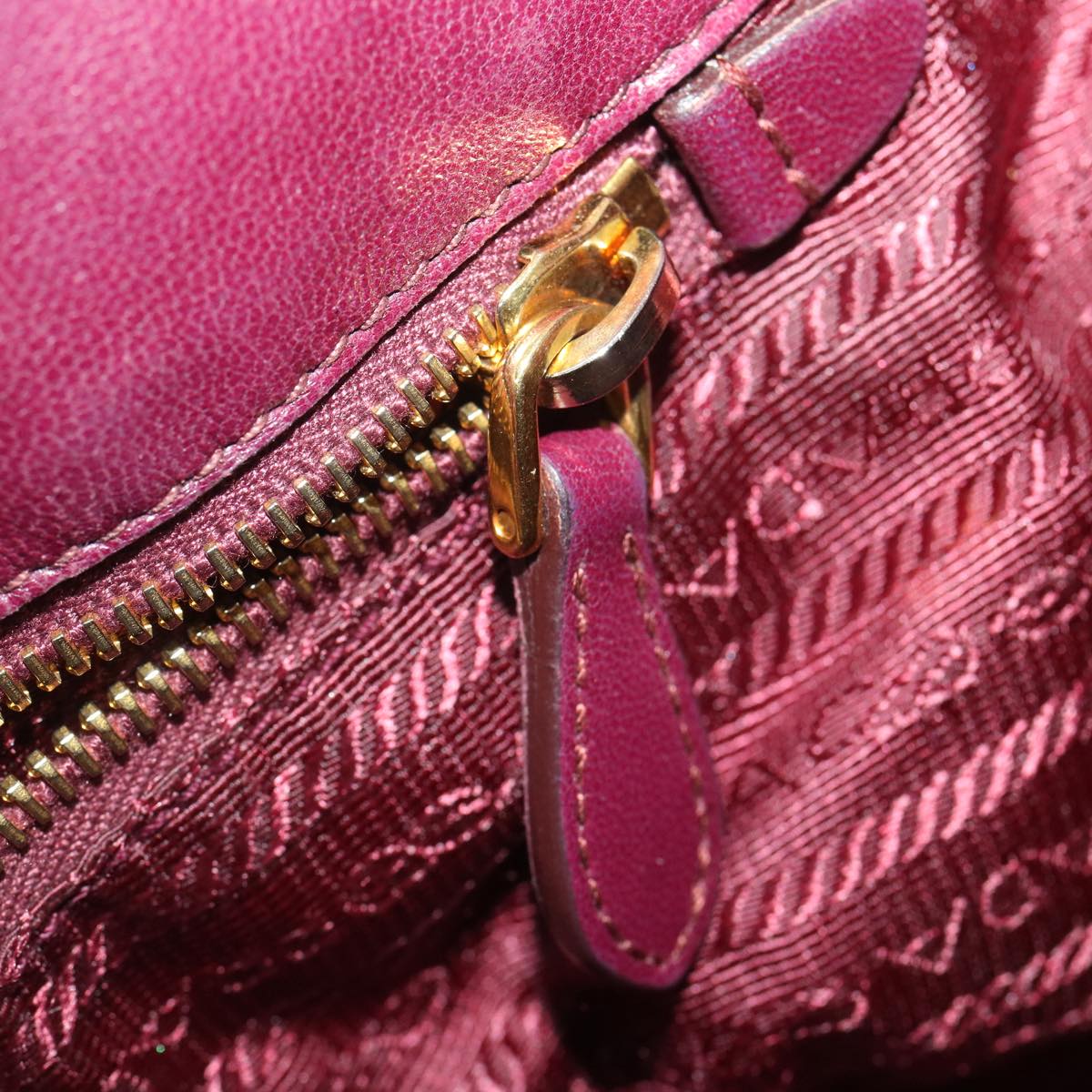 PRADA Hand Bag Nylon Purple Auth bs4263