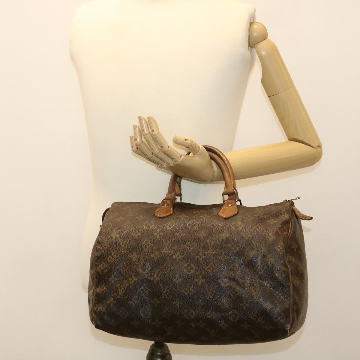 LOUIS VUITTON Monogram Speedy 35 Hand Bag M41524 LV Auth bs4276