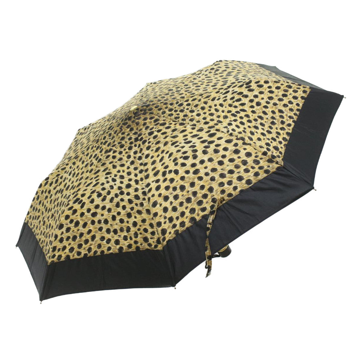 Christian Dior Leopard Umbrella Yellow Auth bs4278