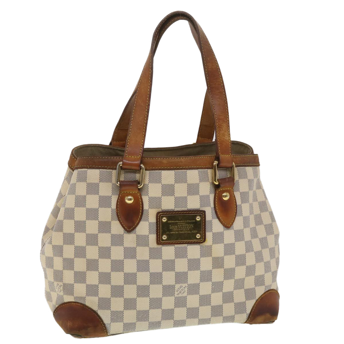 LOUIS VUITTON Damier Azur Hampstead PM Tote Bag N51207 LV Auth bs4292