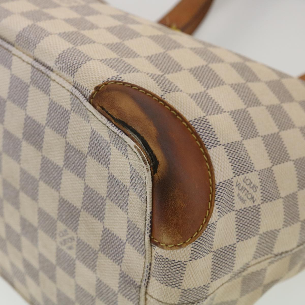 LOUIS VUITTON Damier Azur Hampstead PM Tote Bag N51207 LV Auth bs4292