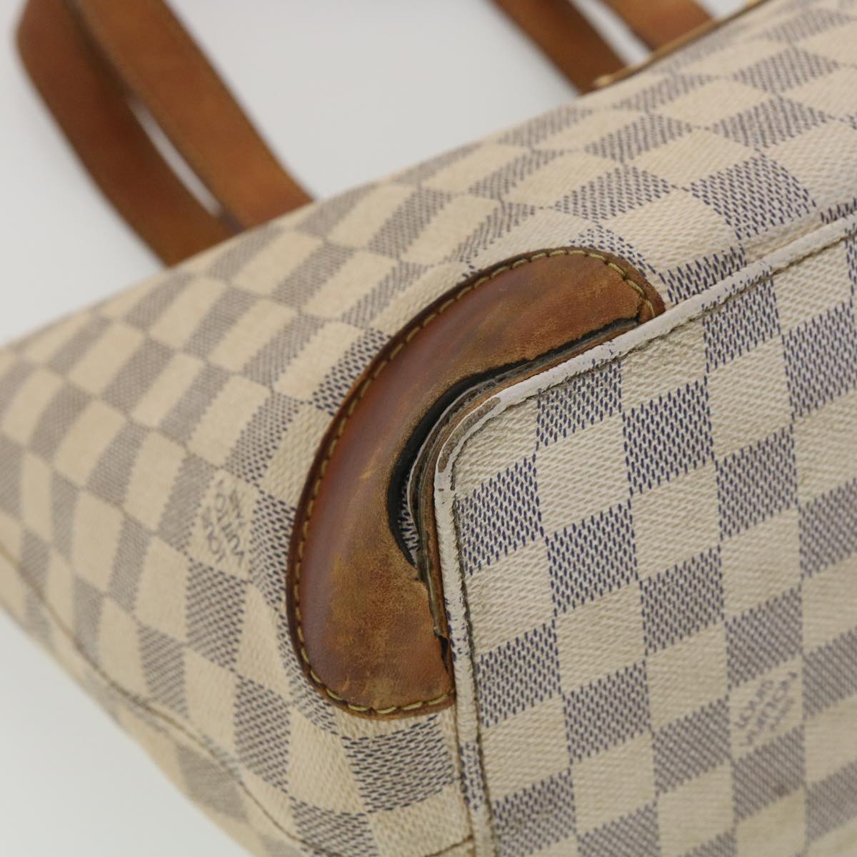 LOUIS VUITTON Damier Azur Hampstead PM Tote Bag N51207 LV Auth bs4292