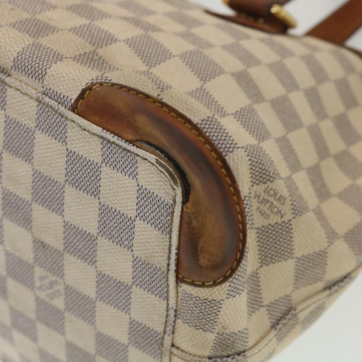 LOUIS VUITTON Damier Azur Hampstead PM Tote Bag N51207 LV Auth bs4292