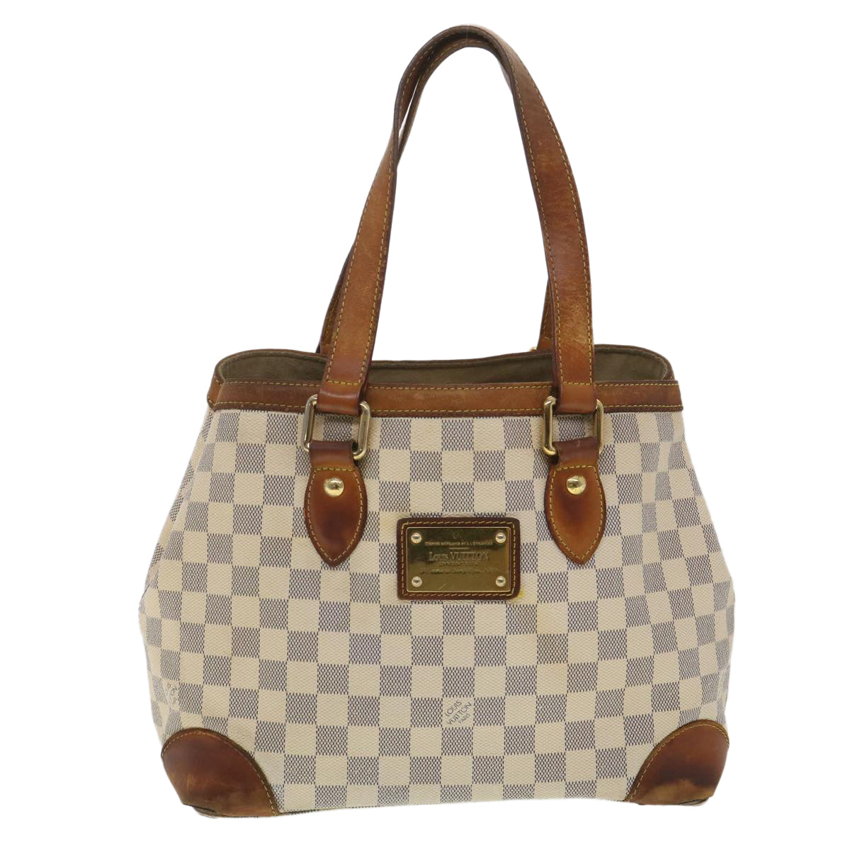 LOUIS VUITTON Damier Azur Hampstead PM Tote Bag N51207 LV Auth bs4292