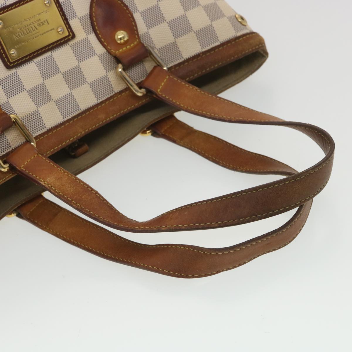 LOUIS VUITTON Damier Azur Hampstead PM Tote Bag N51207 LV Auth bs4292