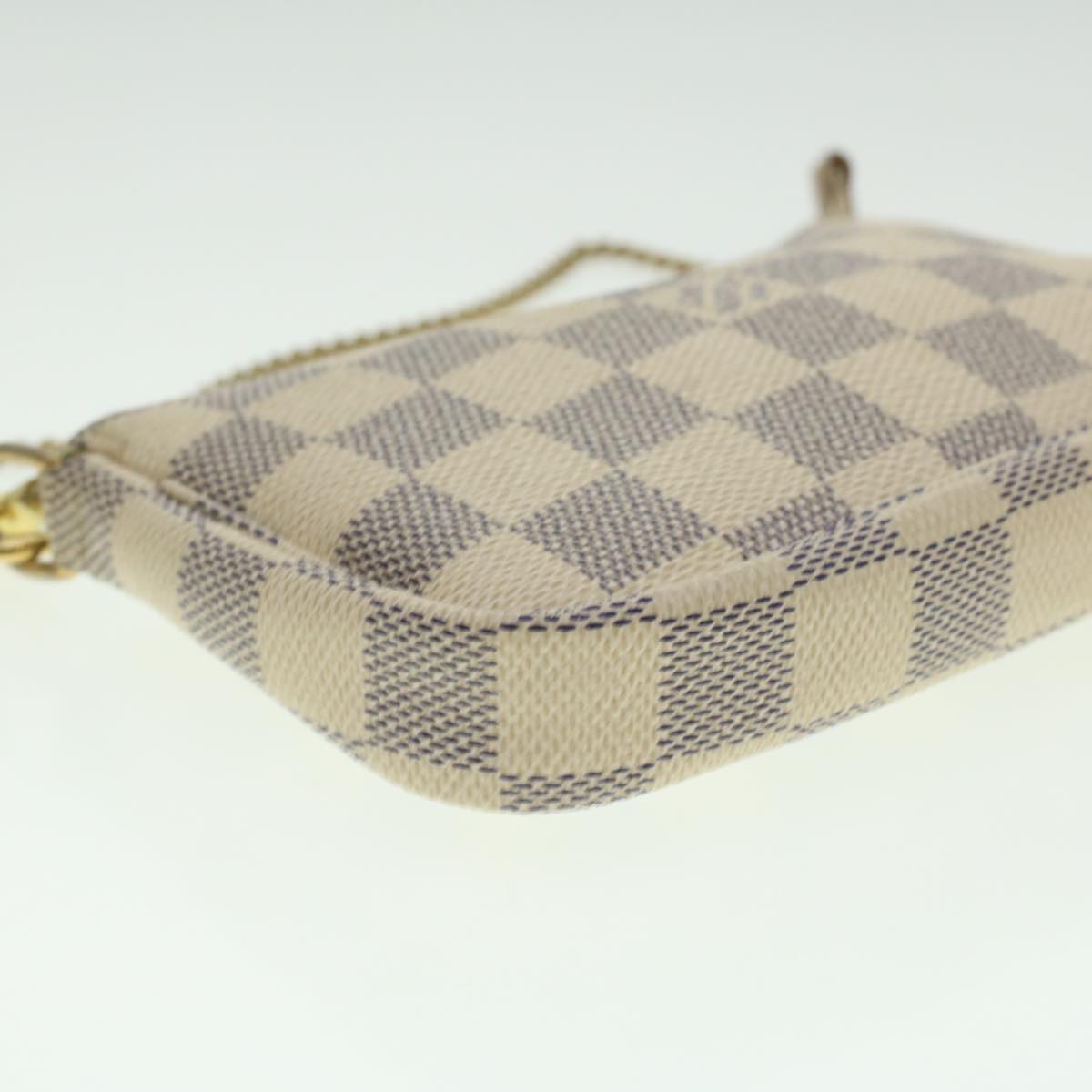 LOUIS VUITTON Damier Azur Mini Pochette Accessoires Pouch N58010 LV Auth bs4295