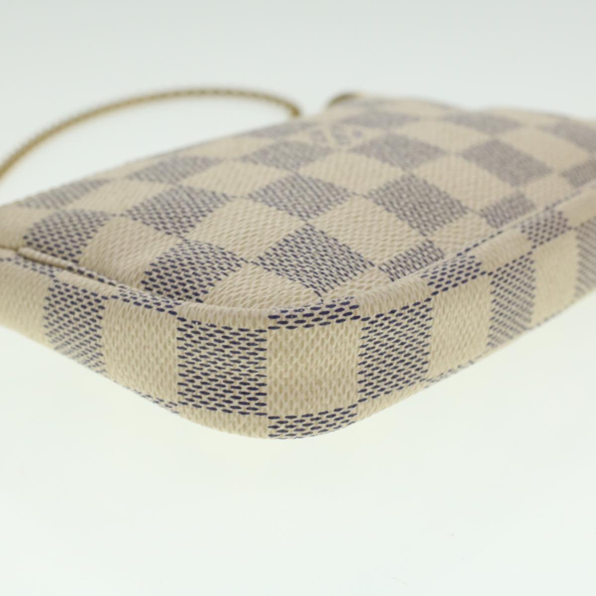 LOUIS VUITTON Damier Azur Mini Pochette Accessoires Pouch N58010 LV Auth bs4295