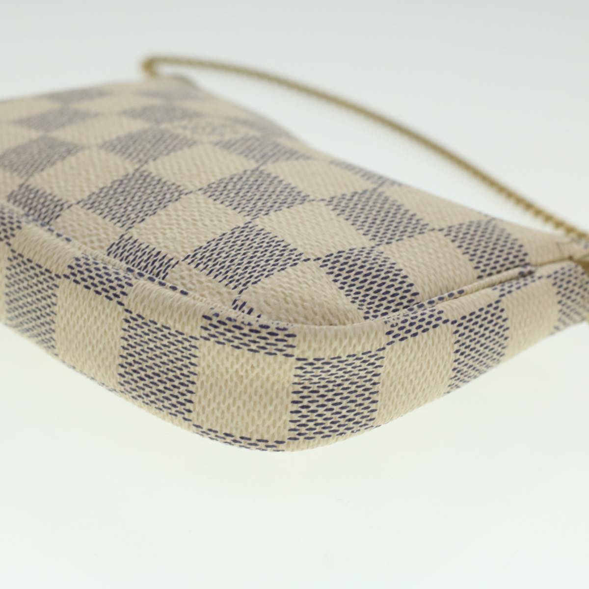 LOUIS VUITTON Damier Azur Mini Pochette Accessoires Pouch N58010 LV Auth bs4295