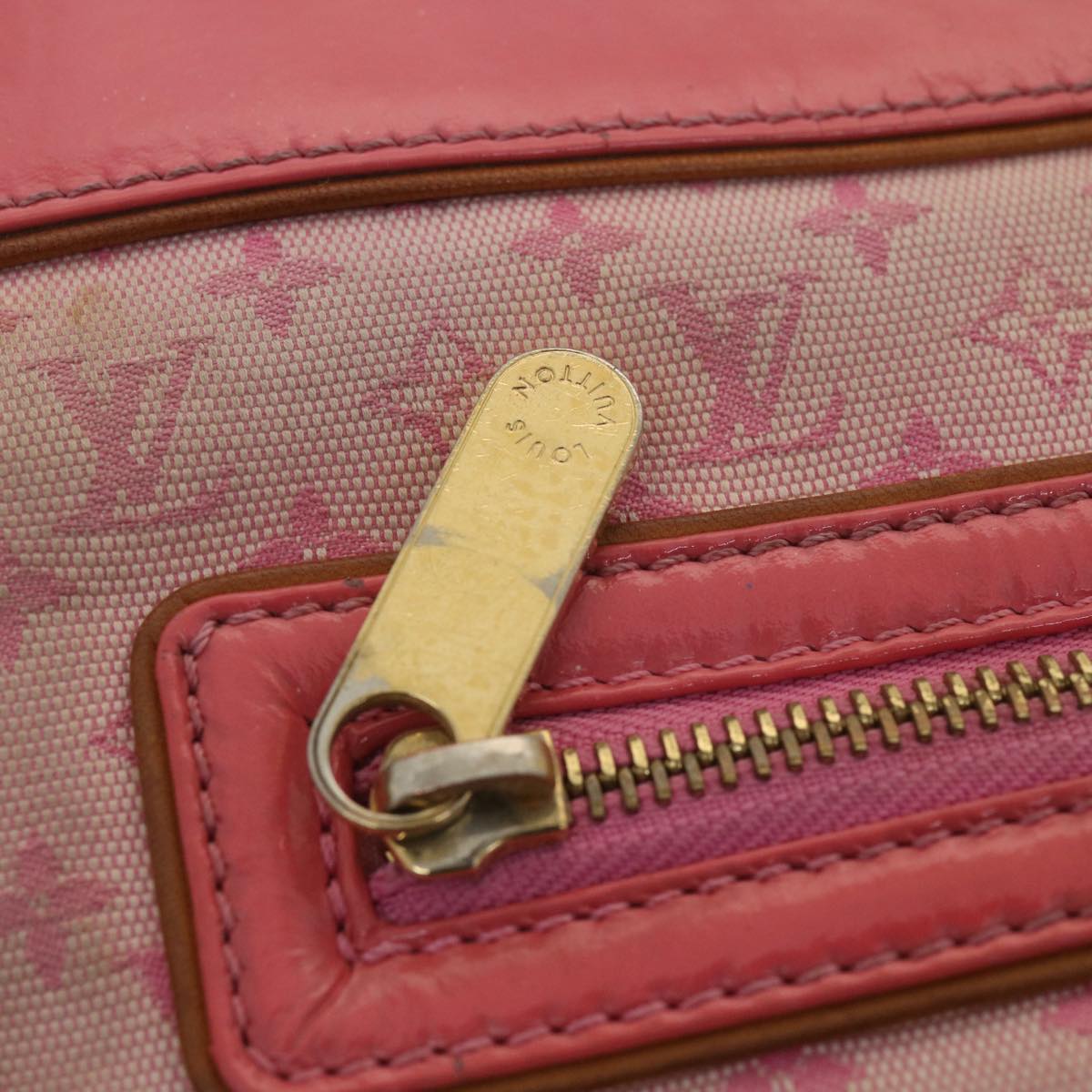 LOUIS VUITTON Monogram Mini Sac Catrain Hand Bag strawberry M92930 Auth bs4316