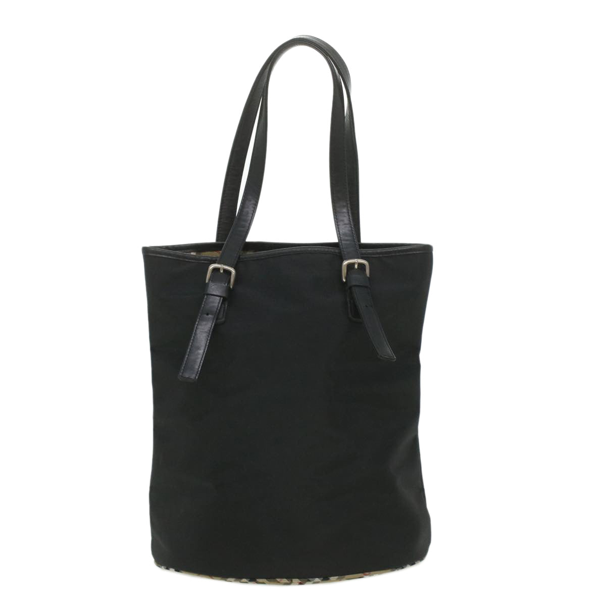 Burberrys Nova Check Shoulder Bag Nylon Black Auth bs4320 - 0