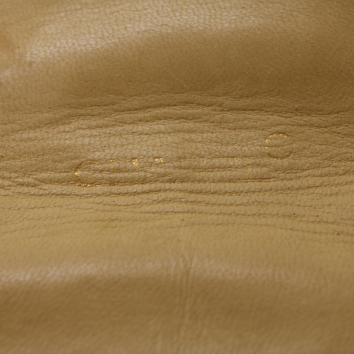 CHANEL Chain Shoulder Bag Lamb Skin Beige CC Auth bs4345